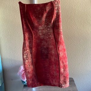 Red snake skin pattern Dress🐍
